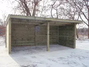 Certifié Abri cheval double 3x6m