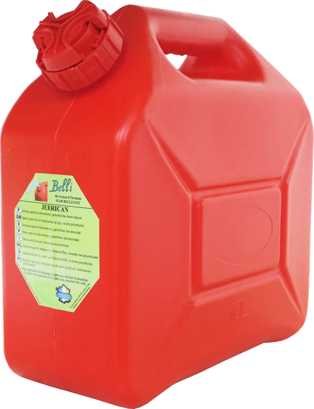 Jerrican à bec verseur 5 L rouge spécial hydrocarbures Vente Directe