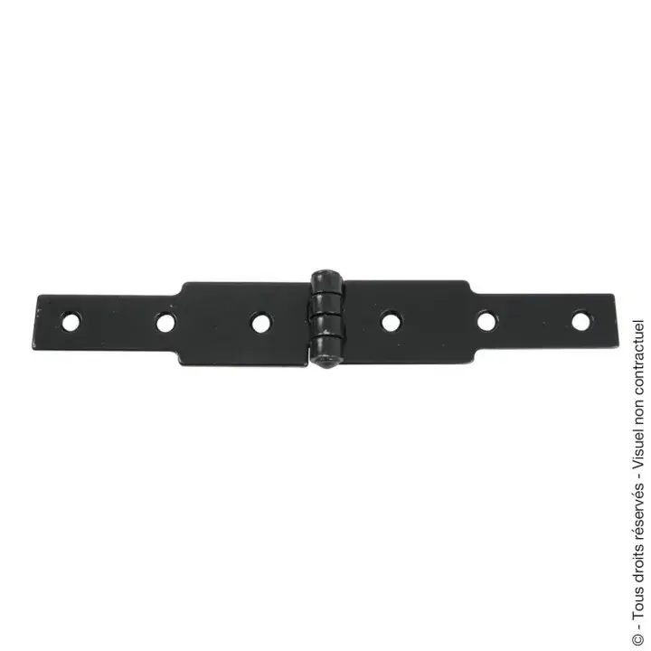 Charnière à congé 40x3mm 2xL120 Noir Promotion