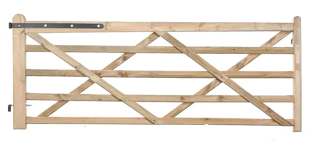 Barrière Western pin traité autoclave marron 3,5x1,2x0,07 m Retour Gratuit
