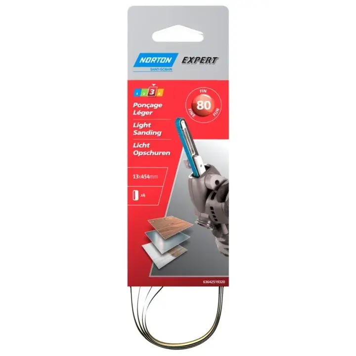 4 Bandes limes électriques expert G80 13×454 Acheter Direct