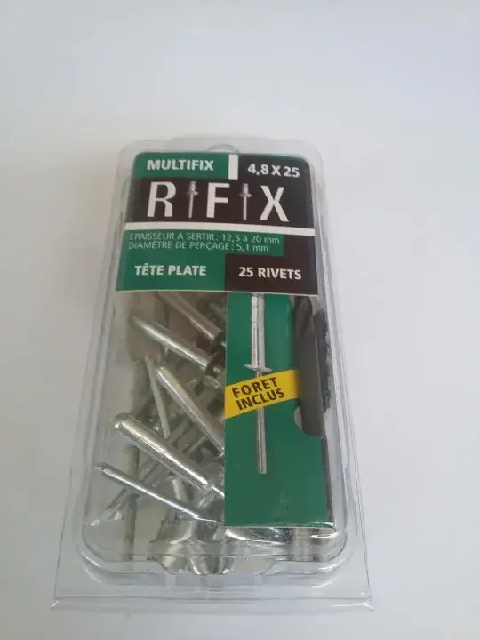Blister rivet Multifix Ø4.8X25mm TP + Foret Haute Qualité