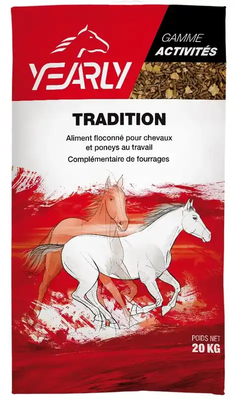 Nouveauté Aliment floconné équilibré Tradition 20 kg YEARLY