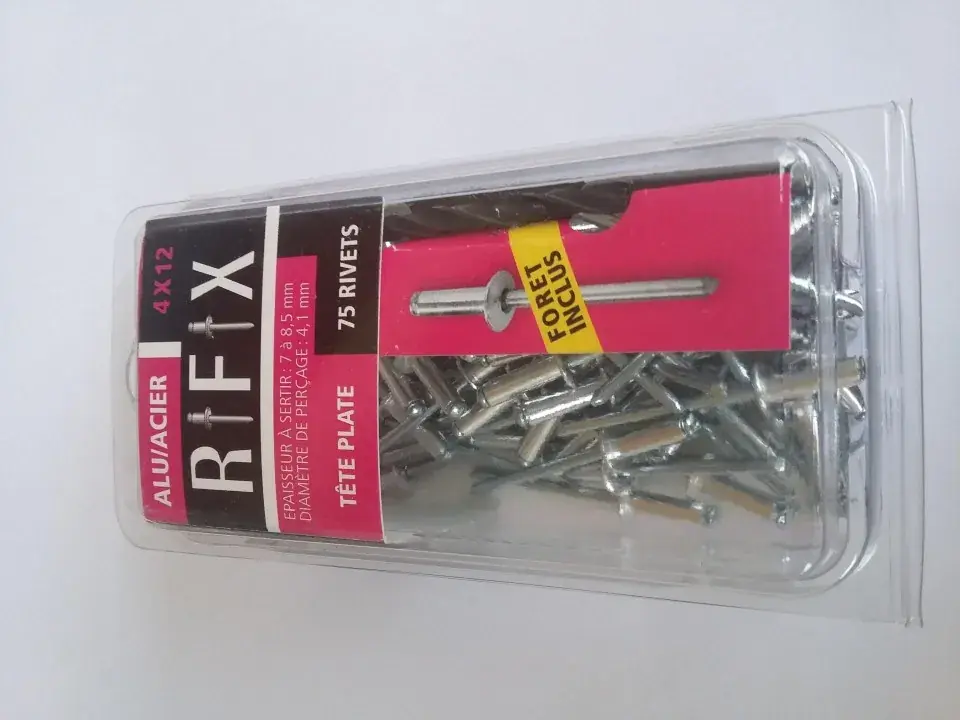 Achat Immédiat Blister Rivet Alu/Acier Ø4X12mm TP + Foret