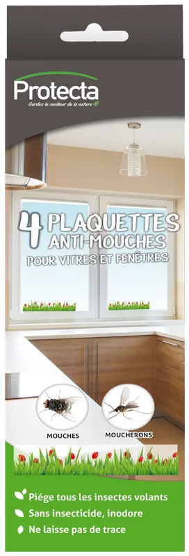 Plaquettes anti-mouches adhésives (x4) Authentique