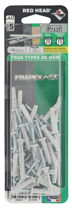 Satisfait Ou Remboursé Chevilles FRAPEX M Ø5x25mm (x40)