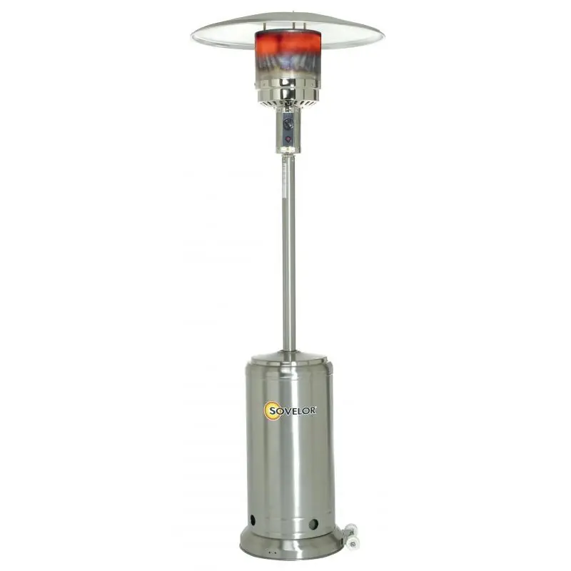PARASOL CHAUFFANT MOBILE INOX SUR ROUE 13KW Top Vente