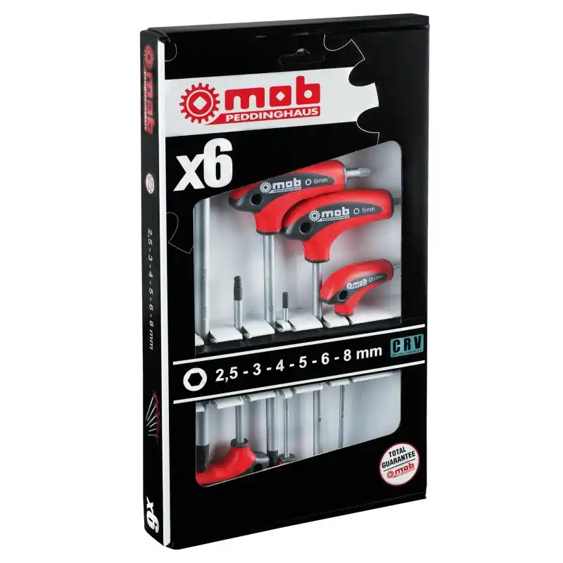 COFFRET 6 CLES MALES HEXAGONALES EN T Commander Vite