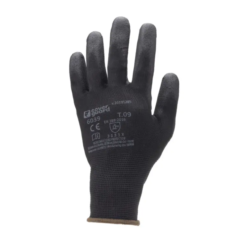 GANTS DE MANUTENTION ET DE PRÉCISION ENDUITS NYLON NOIR Dernier Modèle