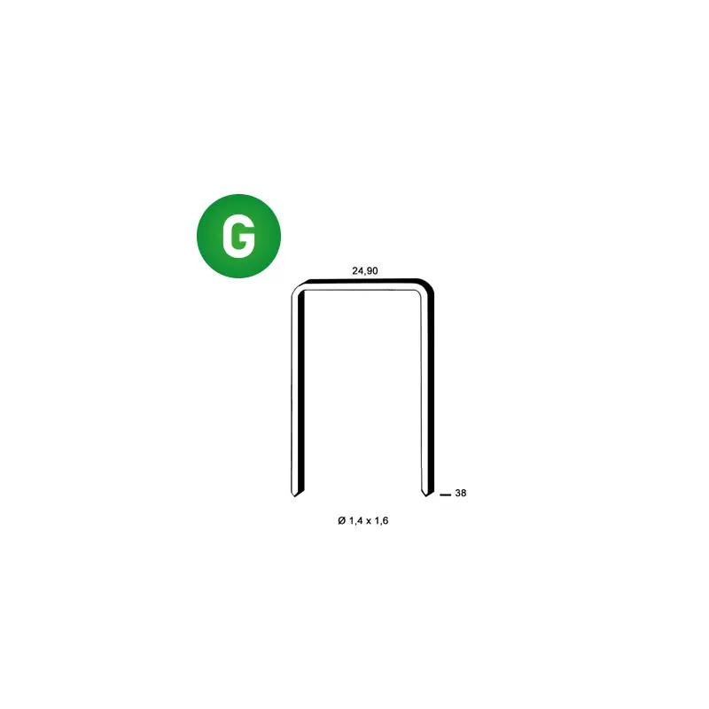 Must-Have AGRAFES WC-38 GALVA 24.9X38XØ1.4X1.6MM – REF 6WC381 – CDT 4 900