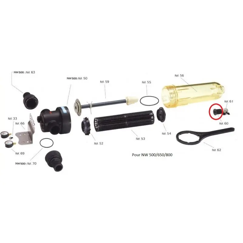 Adaptateur vanne pour NW500/650/800 – CINTROPUR Réduction