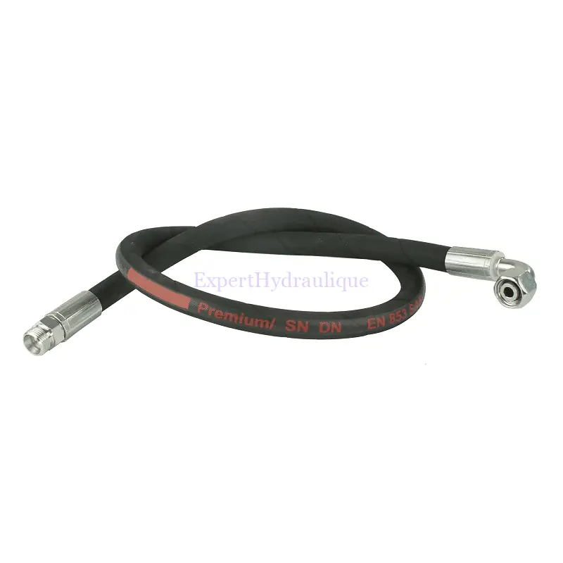 Certifié Flexible hydraulique 2SN DN10 droit M coudé F 12L DIN