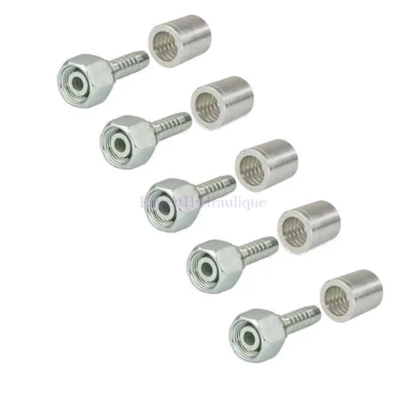 Raccords à sertir droits femelle 10L 2SN – 2SC lot de 5 pièces Commande En Gros