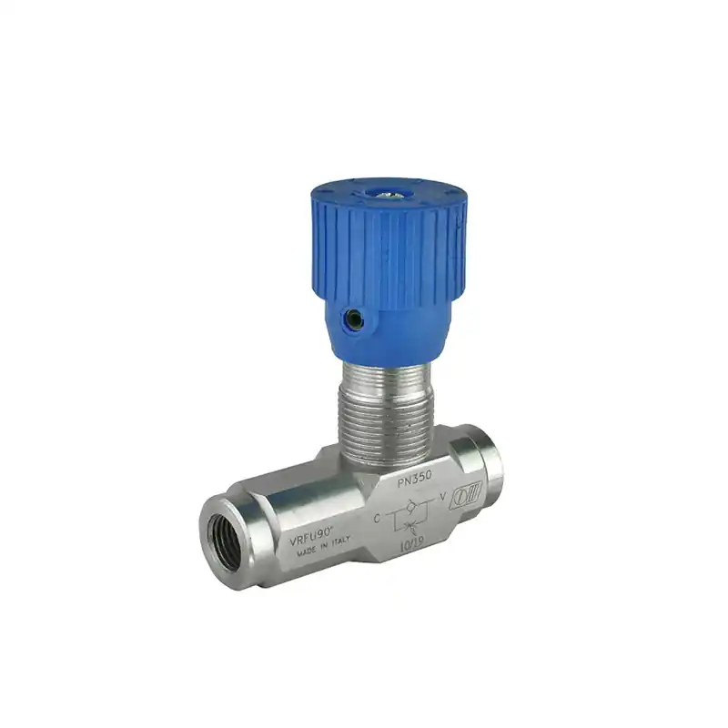 VRFU 90 Valve hydraulique à étranglement unidirectionnel 3/4" avec réglage fin. Débit : 80 l/min , pression max : 280 bar Acheter Direct