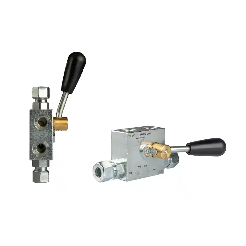 Clapet hydraulique double VBPDE 1/2" L C/RUB. 2 CC 50l/min 350bar Nouvelle Collection