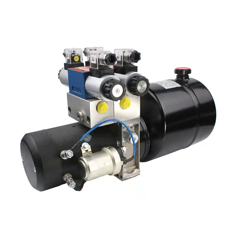 Certifié Groupe hydraulique 3,3cm3 1,6kW Réservoir de 8 litres avec deux électrovannes 12V