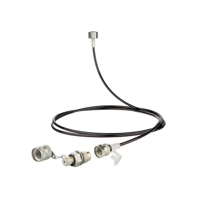 Câble de mesure de service de 2000 mm avec connexion G3/8" pour le diagnostic des systèmes hydrauliques. Convient aux manomètres avec filetage G1/4". Expédition Rapide