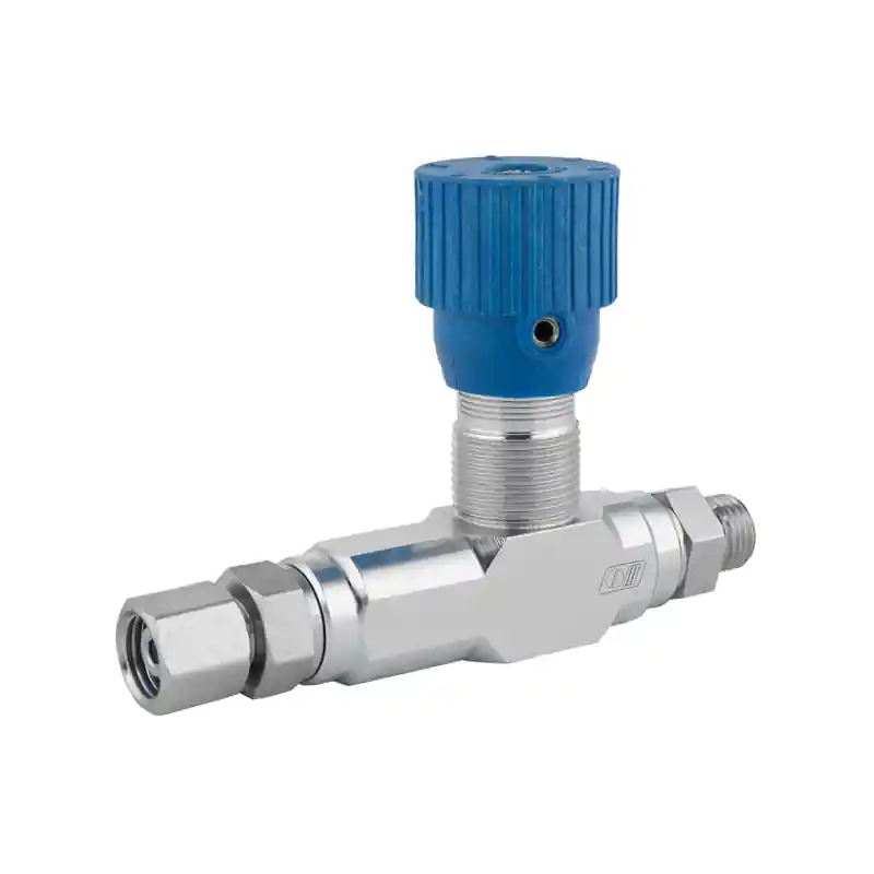 Nouveauté VRFU 90 AB 3/8" valve hydraulique d'étranglement unidirectionnelle avec réglage fin. Débit : 30 l/min , pression max : 350 bar