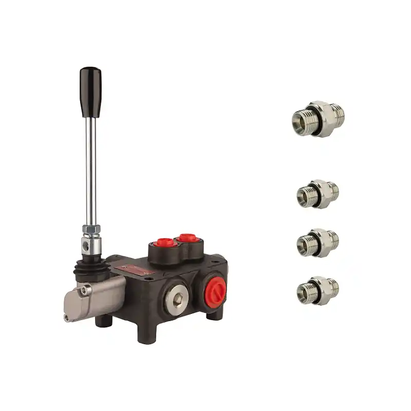 Distributeur hydraulique 1 section 50 l/min P80 avec raccords 22/18 Hydrolider Marque