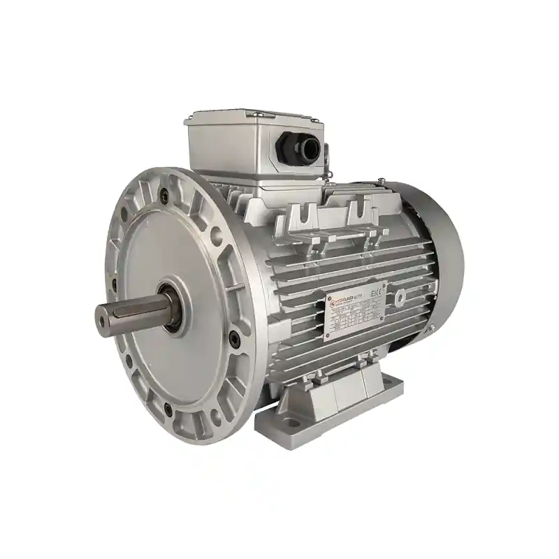 Expédition Rapide Moteur électrique triphasé 400V IE3 type B35 G90L puissance : 1.5kW vitesse : 1445 tr/min Arbre : 24mm avec bride pour fixation du carter d'embrayage