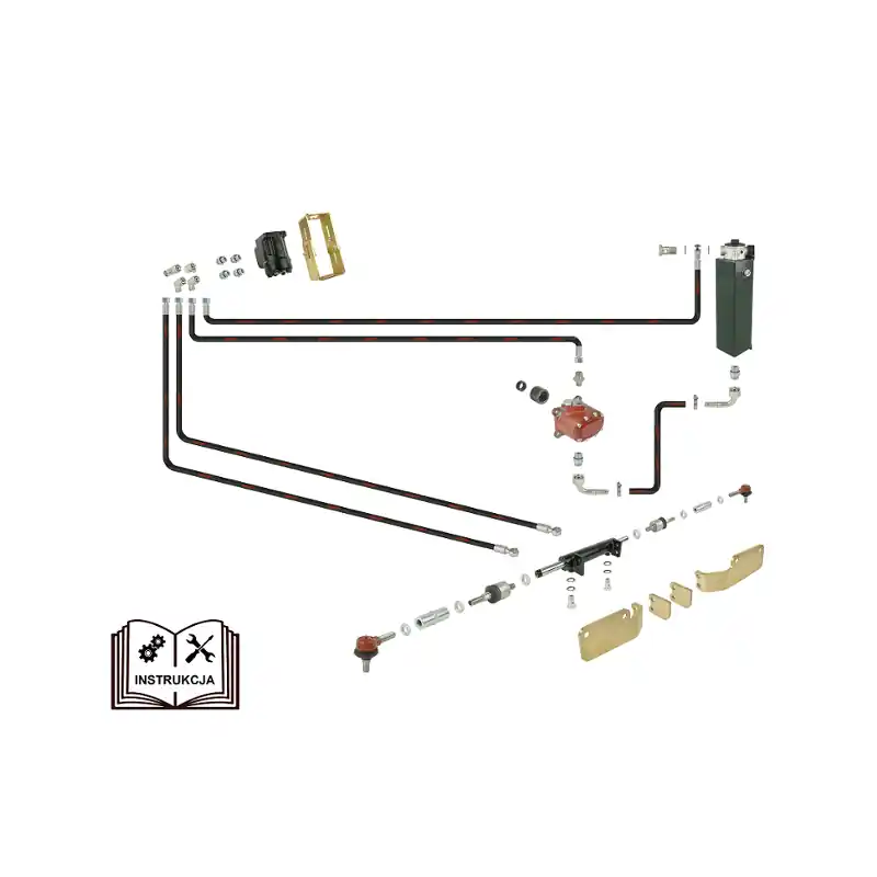 Livraison Express Direction assistée ZETOR 5211 – 7211 avec Hydrolider orbiter – cylindre monté sur l'essieu avec double tige de piston s'étendant des deux côtés. Version complète avec réservoir et pompe de direction assistée.
