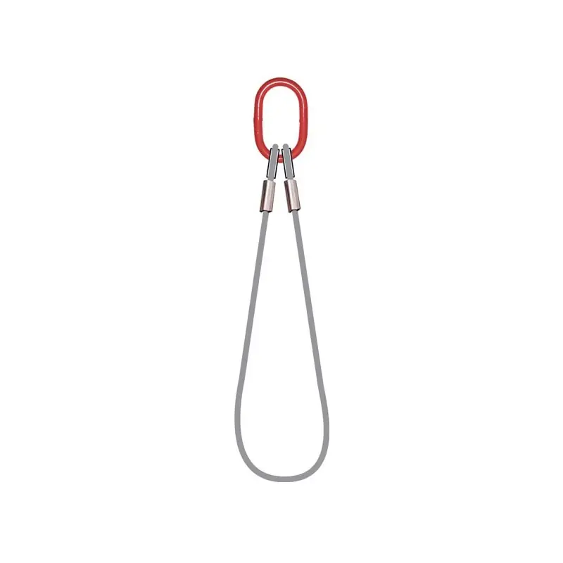 Élingue câble 2 brins acier galvanisé – 1 anneau + simple brassière 6mm – CMU 560KG Prix Réduit