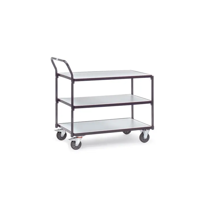 Acheter En Ligne Chariot ESD3 plateaux à dossier de poussée – 1850 – FETRA Chariot ESD3 plateaux à dossier de poussée