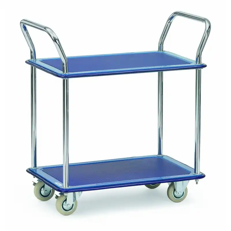 Chariot acier à 2 plateaux – 3112 – FETRA Chariot acier à 2 plateaux Paiement Sécurisé