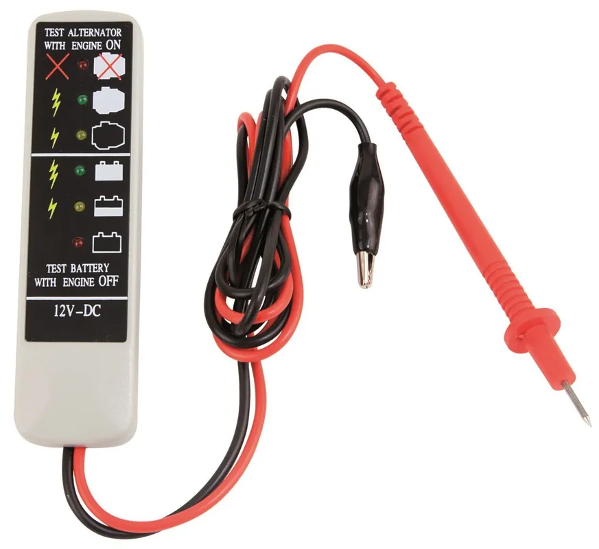 Nouveauté Testeur de charge (LED) pour batteries et alternateurs 12V