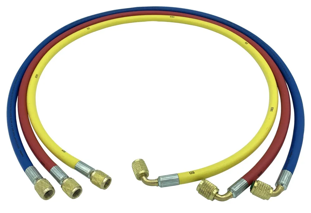 Flexible 4m F3/8" x F3/8" SAE 90° jaune Nouveauté