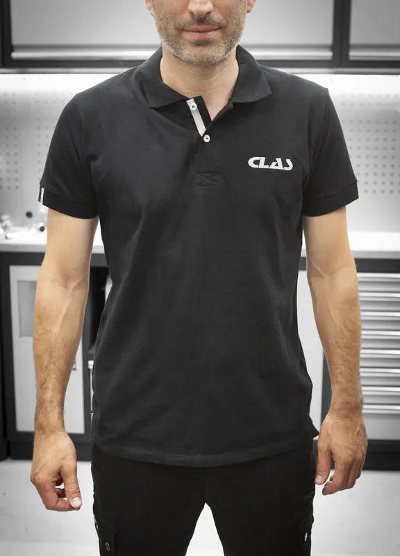 Polo noir piqué (M) Dernier Modèle