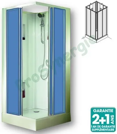 Cabine de douche carré Izi Box - largeur 80cm Vente Directe