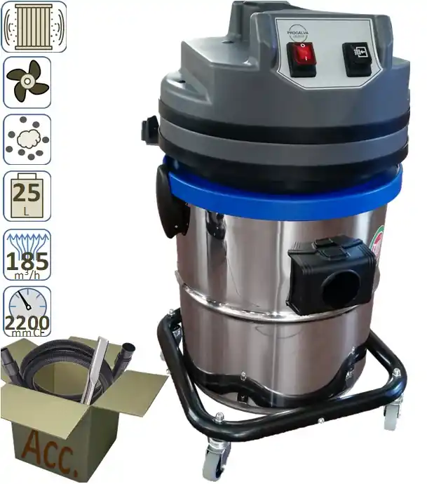 Aspirateur ramonage Neso 25S – cuve 25 litres – Moteur 1200 watts Remise