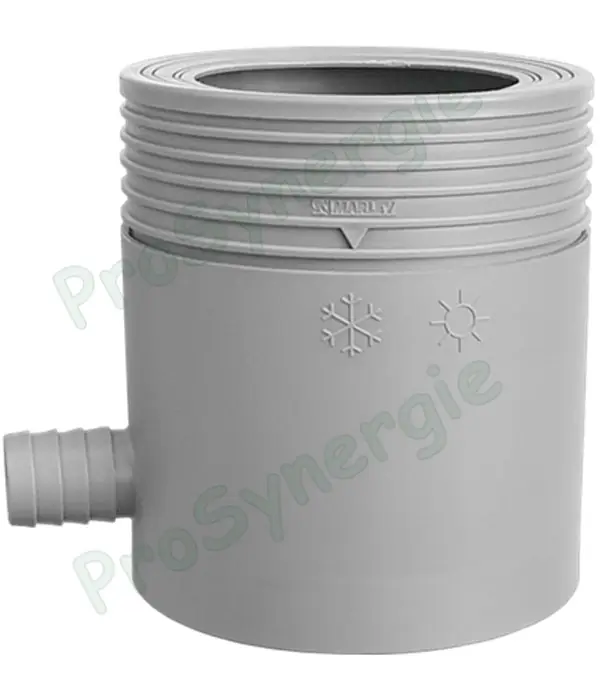 Collecteur gris d'eau de pluie Marley avec filtre et trop plein (+arrêt hors gel) Ø 80 à 105 mm – raccordement Ø 1´´ (25,40mm) Produit De Marque