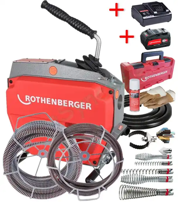 Meilleur Prix Ensemble Déboucheur R600 VarioClean appareil de base avec Flexible SMK DuraFlex avec set d´outils 16+22mm et batterie Li-HD 8,0 Ah 18V et Chargeur