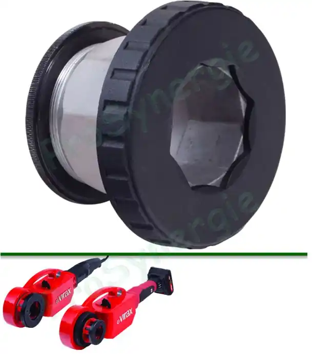 Adaptateur têtes octogonales du 1/4'' au 1.1/4'' pour Filière électroportative Phénix IV 230V ou 18V CAS Promotion