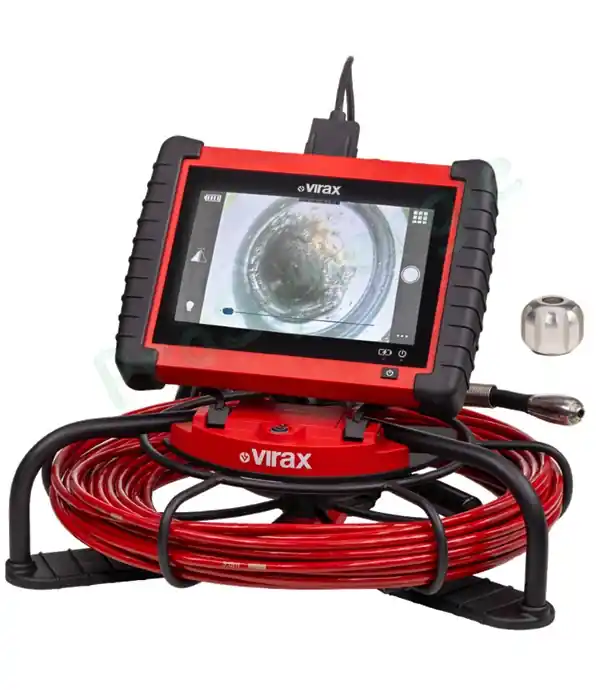 Caméra d'inspection des canalisations Mini VISIOVAL VX comprenant 1 tête de caméra HD 1080p rotative Ø 20mm, un câble de 22M gradué sur touret et 1 boule de guidage Prix Bas