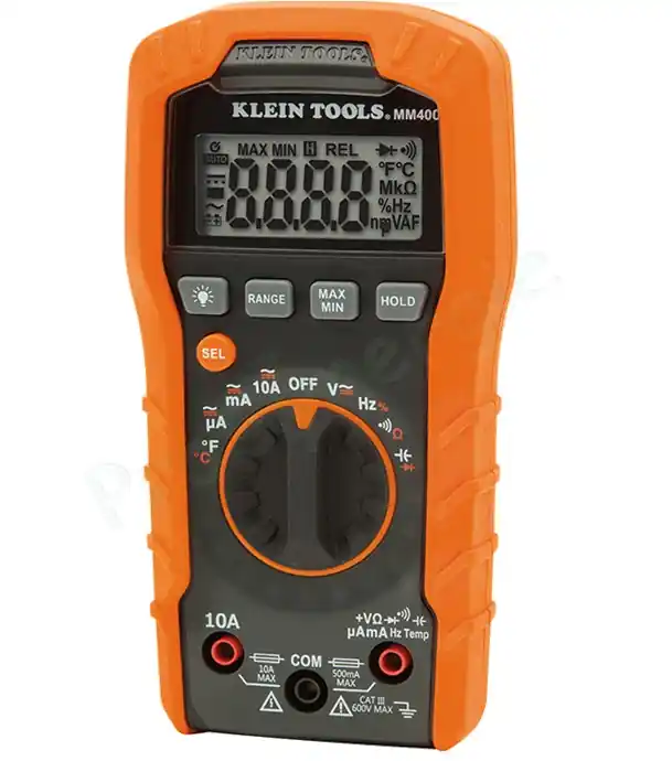 Multimètre électrique à sélection automatique de gamme MM400 Expédition Rapide